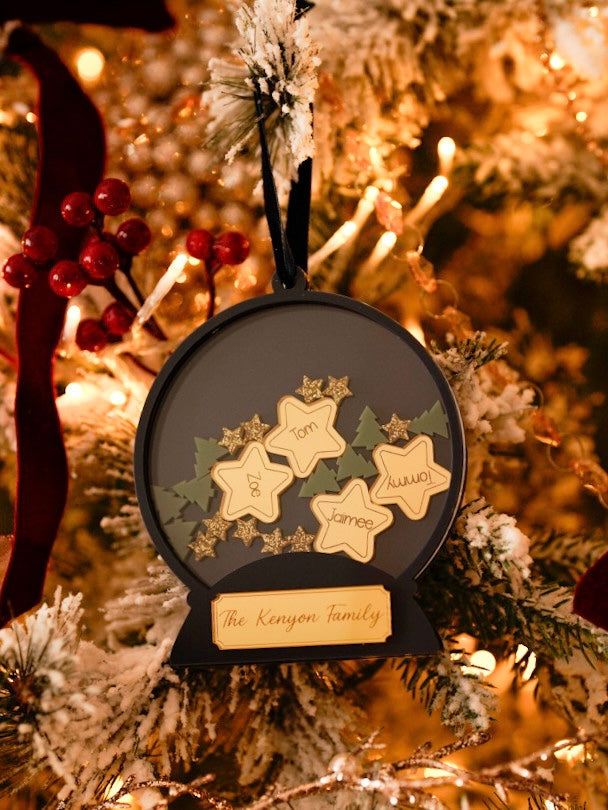 Personalised Family Shaker Ornament