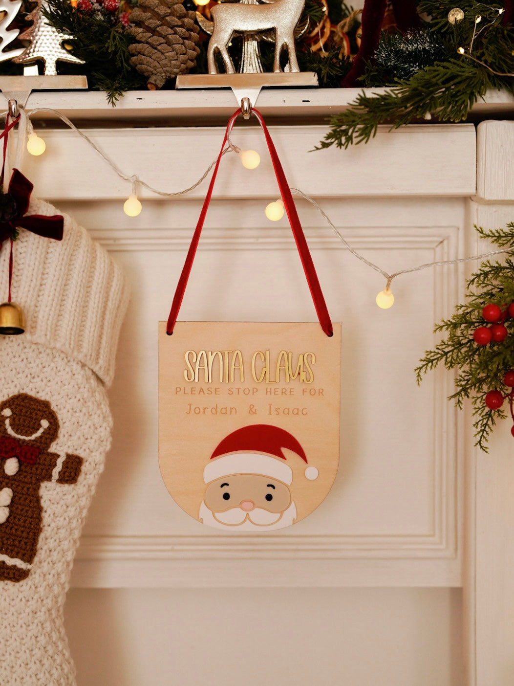 Santa Please Stop Here Sign