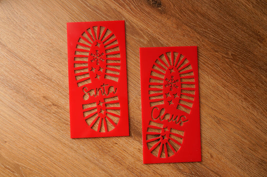 Santa Footprint Stencils