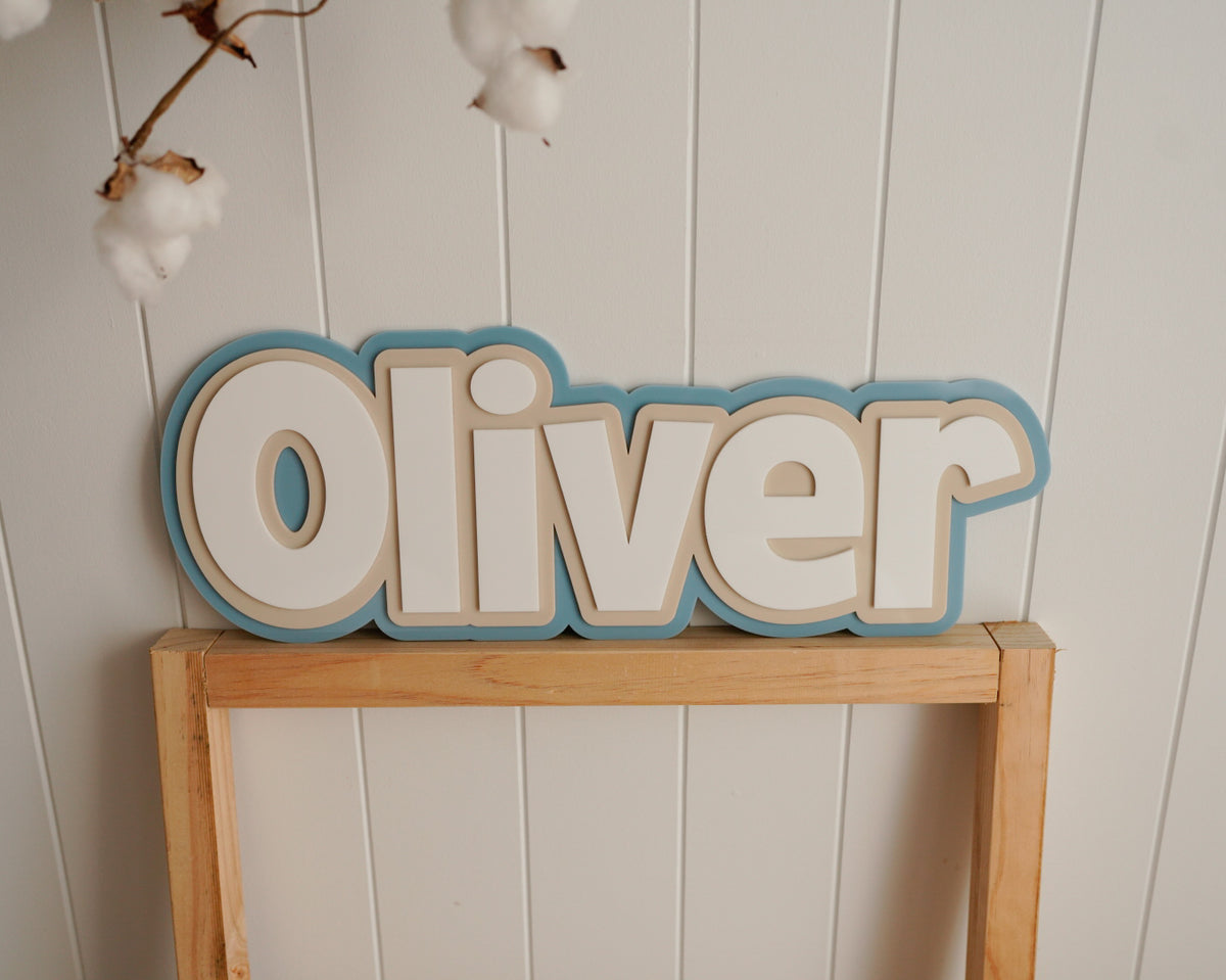 Triple Layered Acrylic Name Sign