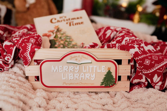 “Merry Little Library” Christmas Sign