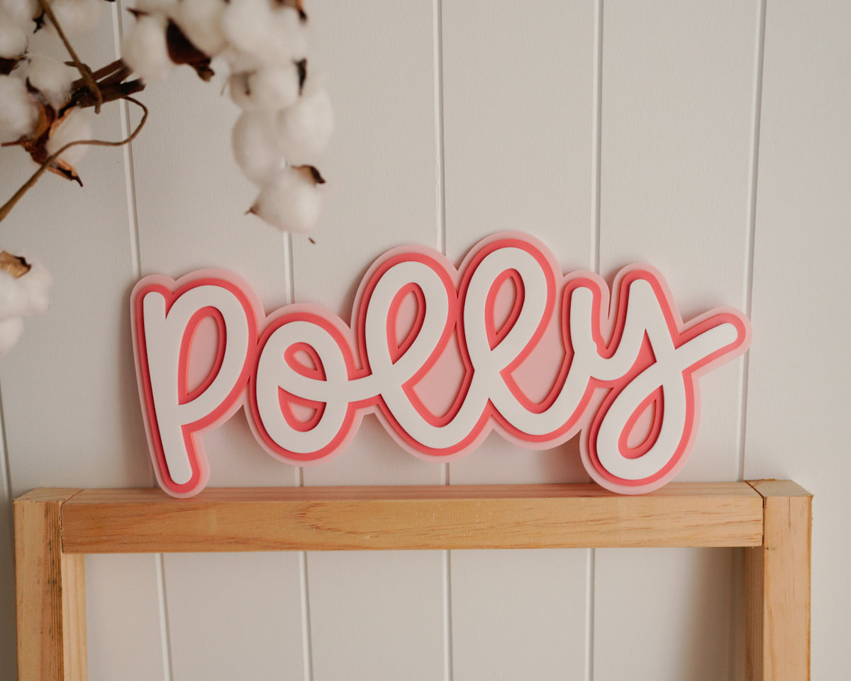 Triple Layered Acrylic Name Sign