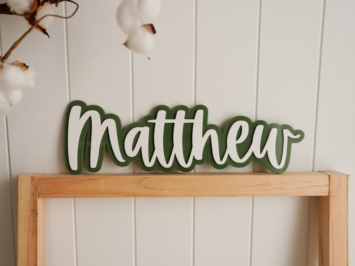 Double Layered Acrylic Name Sign