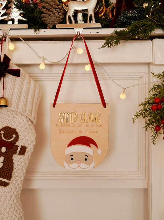 Santa Please Stop Here Sign