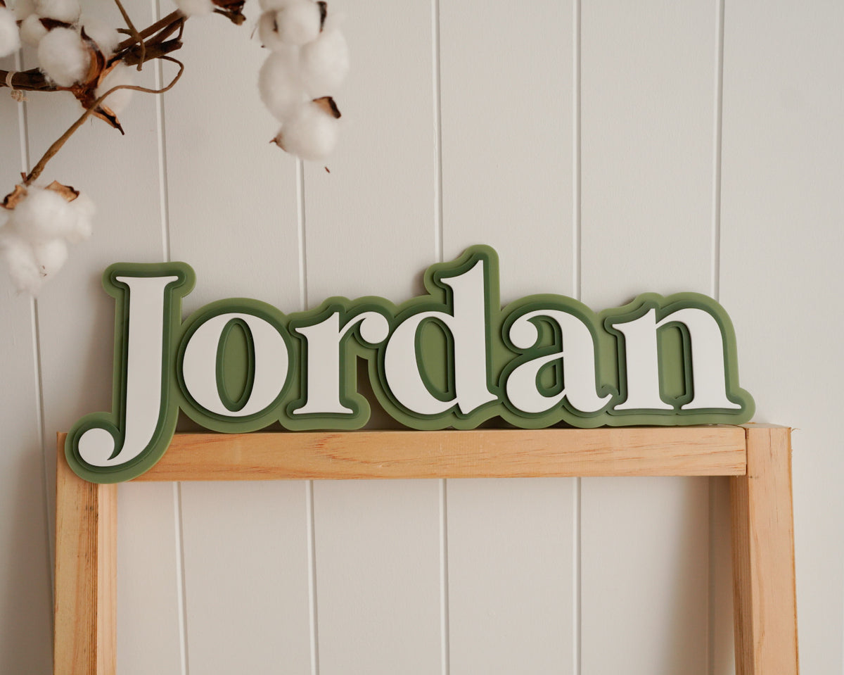 Triple Layered Acrylic Name Sign