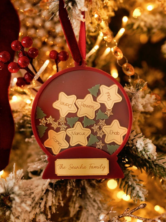Personalised Family Shaker Ornament